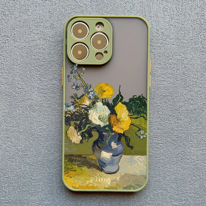 

Art Van Gogh Oil Painting Flower Phone Case For IPhone 17 16 Pro Max 11 12 13 Mini Pro Max 14 15 16 Pro Max Plus Classic Shells