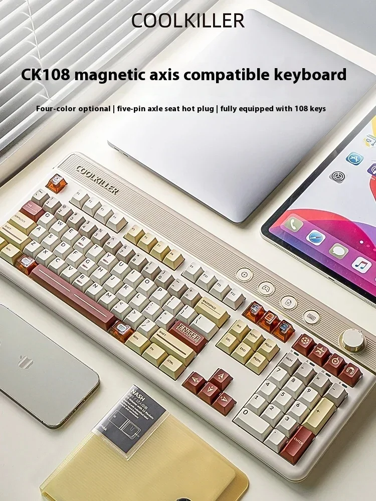 

Coolkiller Ck108 Magnetic Switch Mechanical Keyboard 3mode Bluetooth Wireless Keyboards Custom Hot-Swap Esport Gaming Keyboards