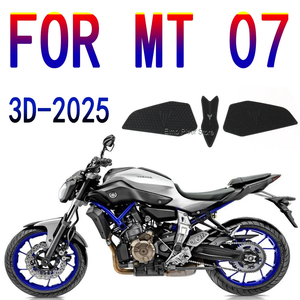 

Motorcycle Accessories Rubber Fuel Tank Stickers Kits Protection Thicken Stickers NEW For Yamaha MT 07 MT07 2025