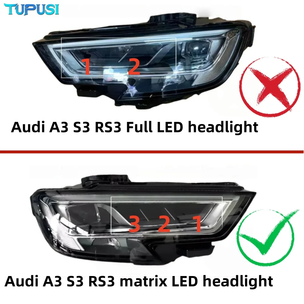 Yellow DRL Boards For Audi A3 RS3 S3 Matrix LED Daytime Running Lights 8V0998473A 8V0998474A Turning Light