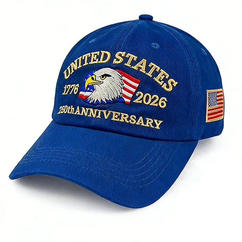 ABLECAP 250. Jubiläumsmütze USA Patriotische Baseballkappen Adler-Bestickte Baseballmützen für Männer Frauen 250-Jahres-Jubiläumsmütze – Detail 10