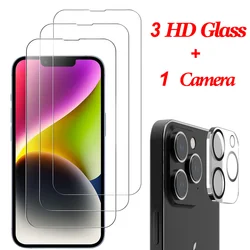 HD Vidro Temperado para iPhone 16 15 14 13 Pro Max Protetor de Tela para iPhone 11 12 Pro Camera Film iPhone 16 Pro Telefone Vidro