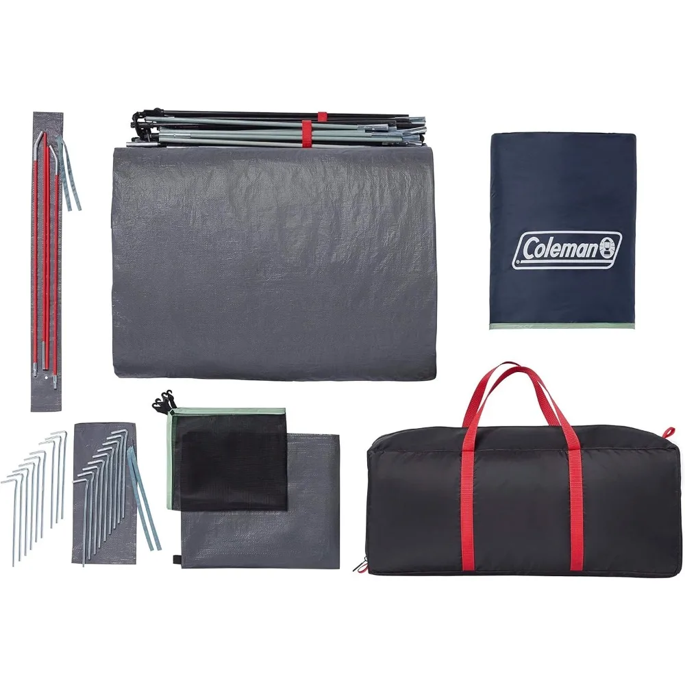 Tienda de campaña familiar Coleman Skydome XL, carpa Domo para 8/10/12 personas con configuración de 5 minutos, incluye Rainfly, bolsa de transporte