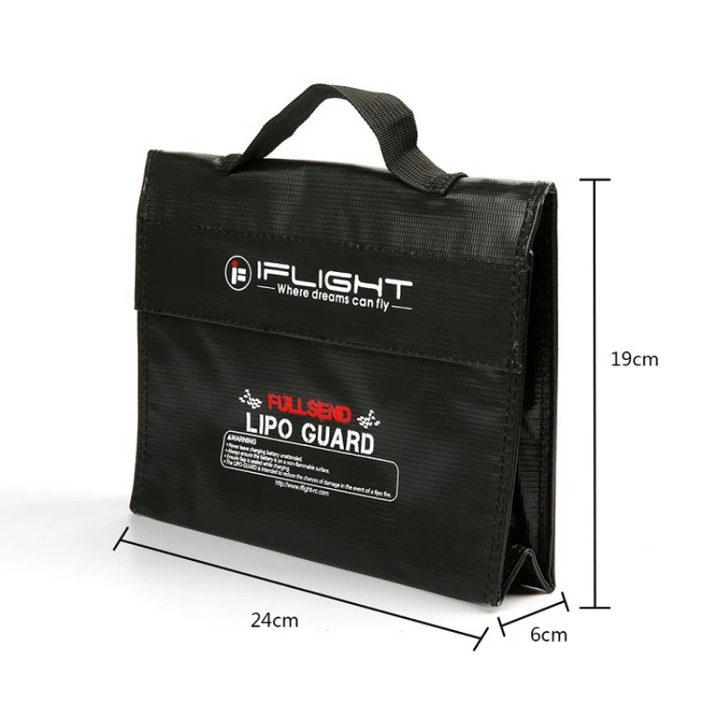 IFlight Lipo Battery Safe Bag 255*115*170mm Fireproof Explosionproof Bag RC Lipo Battery Guard Safe Portable Storage Handbag