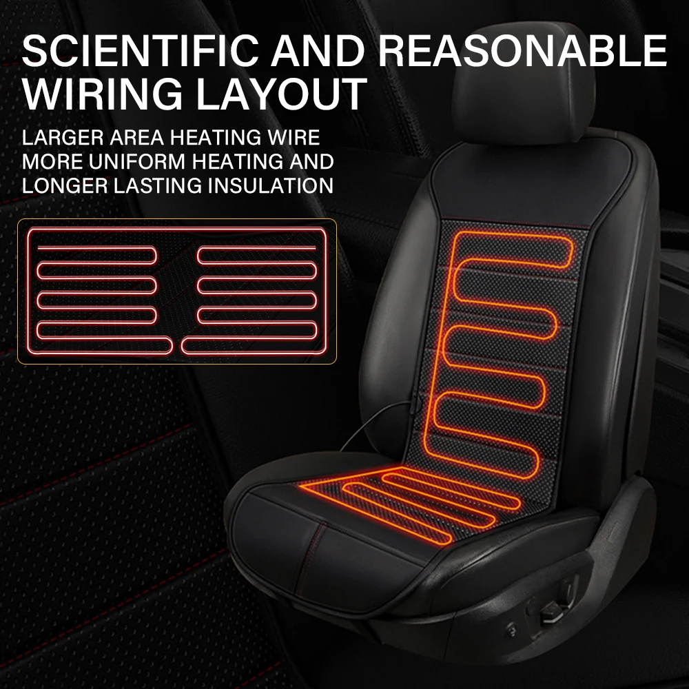 

Зимний универсальный автомобильный обогреватель сиденья, чехол 12 В, 24 В, удлиняющий теплый подогрев сиденья, автомобильные аксессуары, подушечки с подогревом, фланелевая подушка для автомобильного сиденья