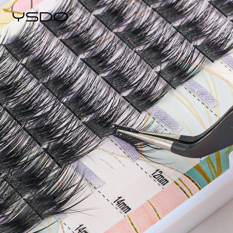 YSDO pestañas individuales 60/100 mechones Maquiagem pestañas Rusia volumen pestañas naturales pestañas postizas 3D visón falso Cils herramienta de maquillaje