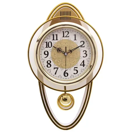 Vintage Large Swing Wall Clock Pendulum Clock Wall Decor Kitchen Living Room Decoration Shabby Chic Horloge Murale Quartz SC156