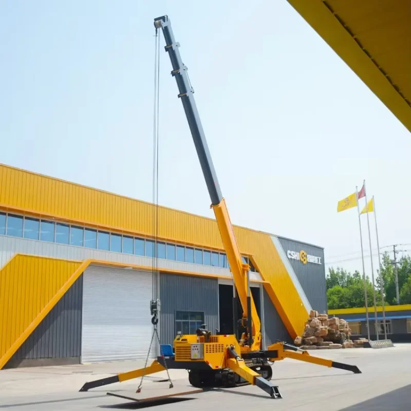 1.2ton 1.5ton spider crane lift Honda gasoline engine machine for sale