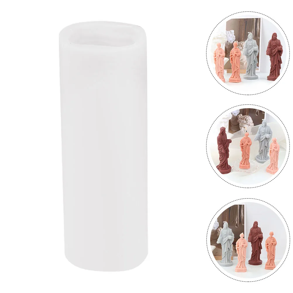 

3D Silicone Jesus Shaped Mold For Diy Scented Candles Soaps Crafts Resin Molds Gypsum Casting Cement Concrete Decor