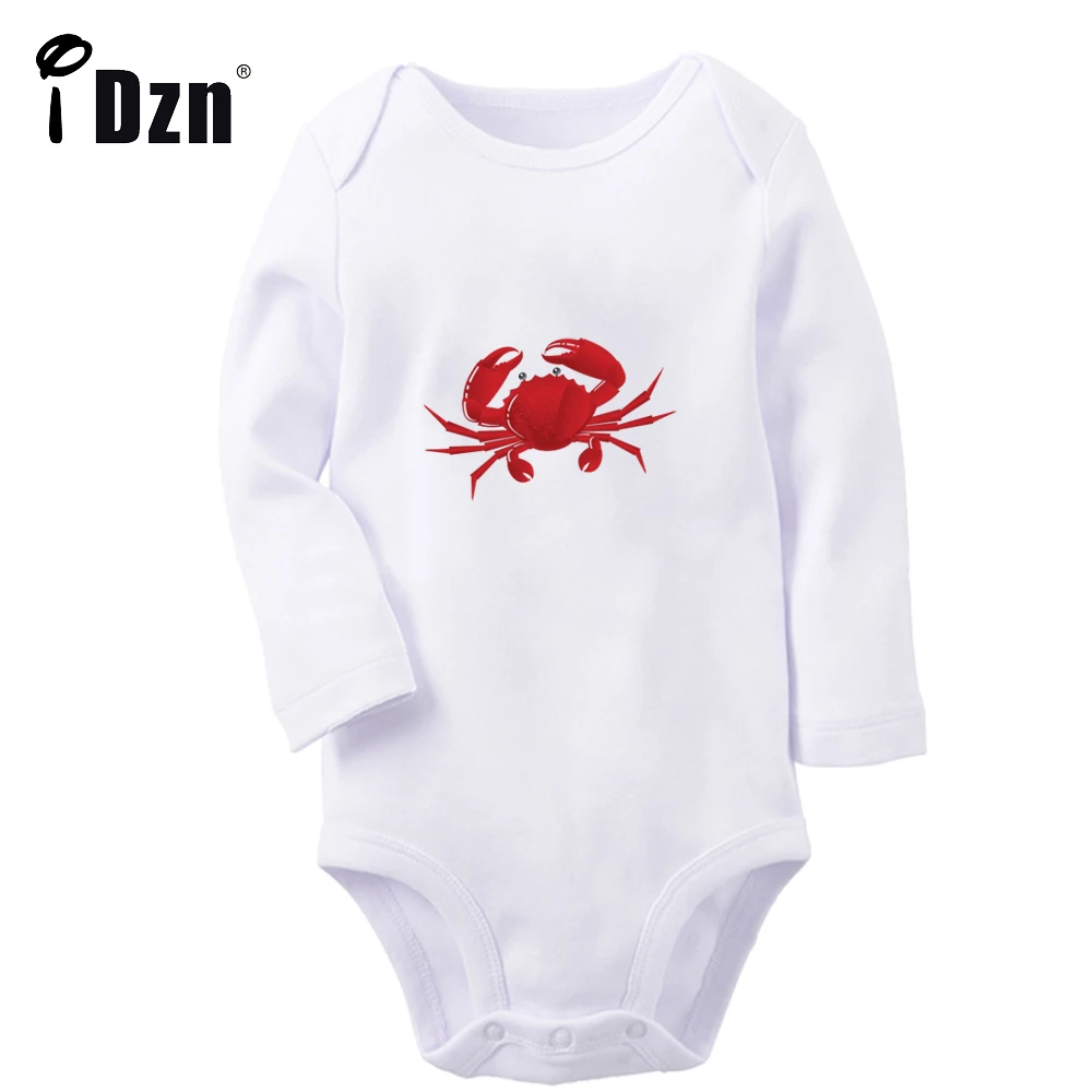 Hold Me Baby Boys Fun Animal Rompers Baby Girls Cute Little Crab Bodysuit Infant Long Sleeves Jumpsuit Newborn Soft Clothes image 2
