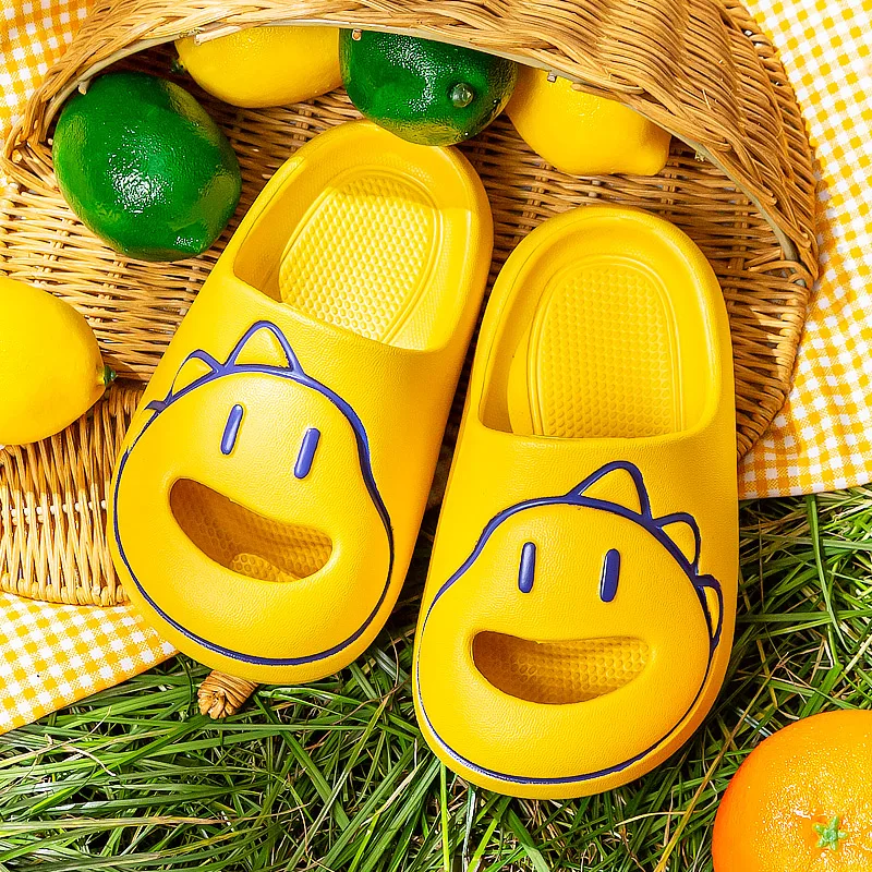 Cheerful Mario Cartoon Smile Sandals Kids Summer Children Slides Slippers Fashion home indoor shoes