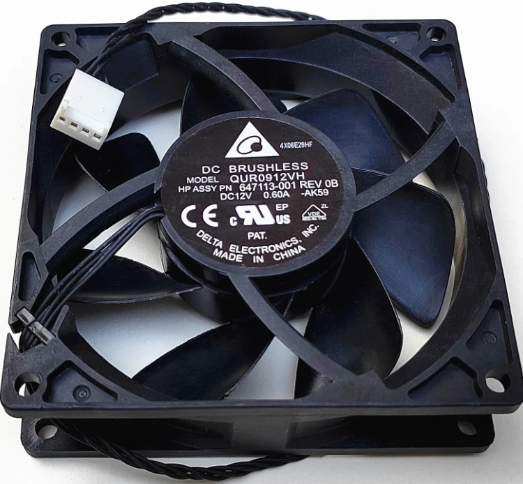 New Delta 9025 9225 9CM Fan 4-wire Speed Control QUR0912VH DC 12V 0.60A High Air Volume Cooling Fan