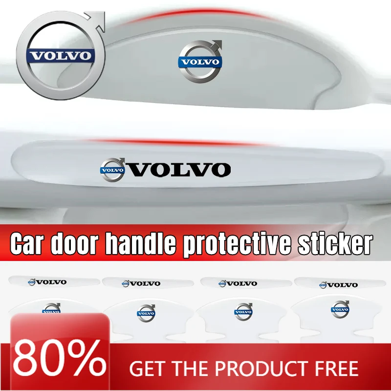 

Эмблемы 2026, новые для Volvo, дверная ручка, чаша, царапины, прозрачные наклейки, защитные наклейки для Volvo XC90 XC60 C30 S60 C70 XC40 V40
