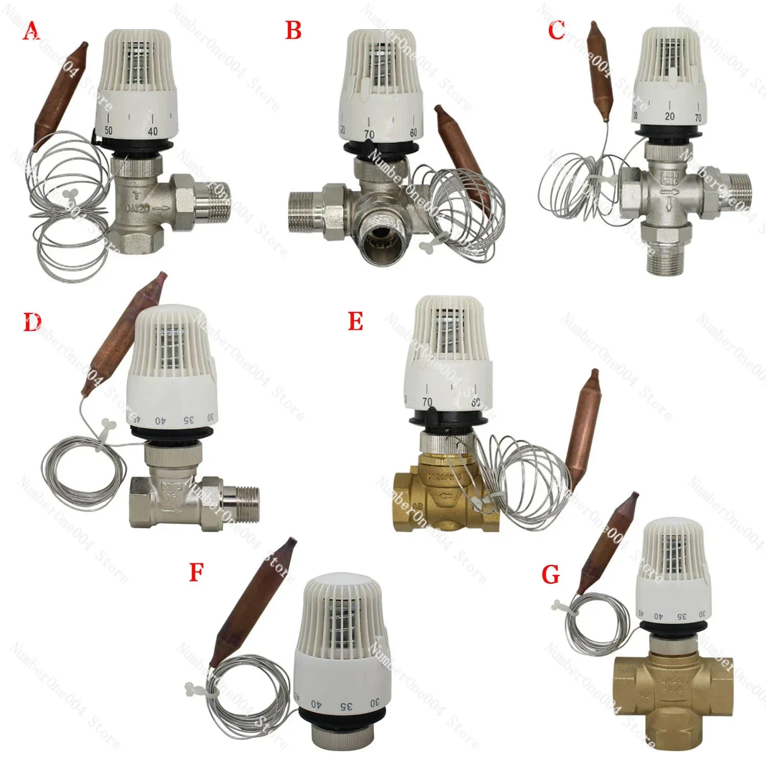 

energy save30-70degree DN15-DN32 Brass2/3wayStraight thermostatic radiator valve for heating system temperature controller valve