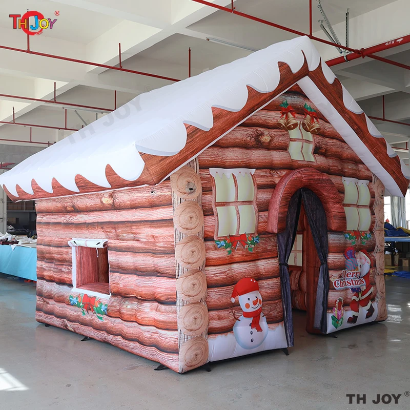 Casa inflável do Natal para eventos, barraca exterior, cabine de Santa Gruta, projeto novo, 3x3m