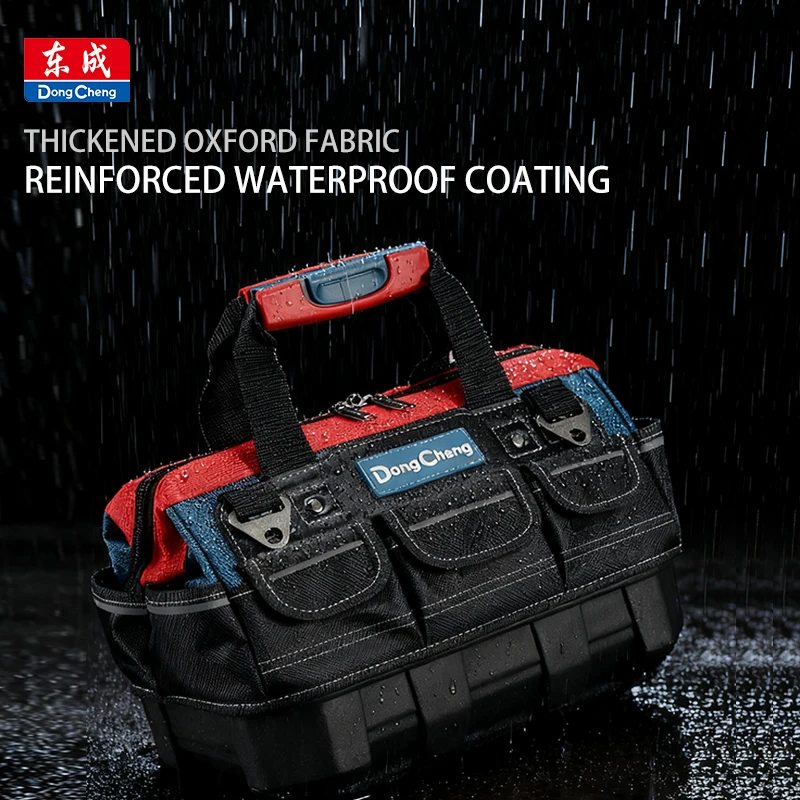 Electrician Tool Bag 1680D Oxford Cloth with Rigid Plastic Base Waterproof Wear-Resistant High Capacity Storage bags