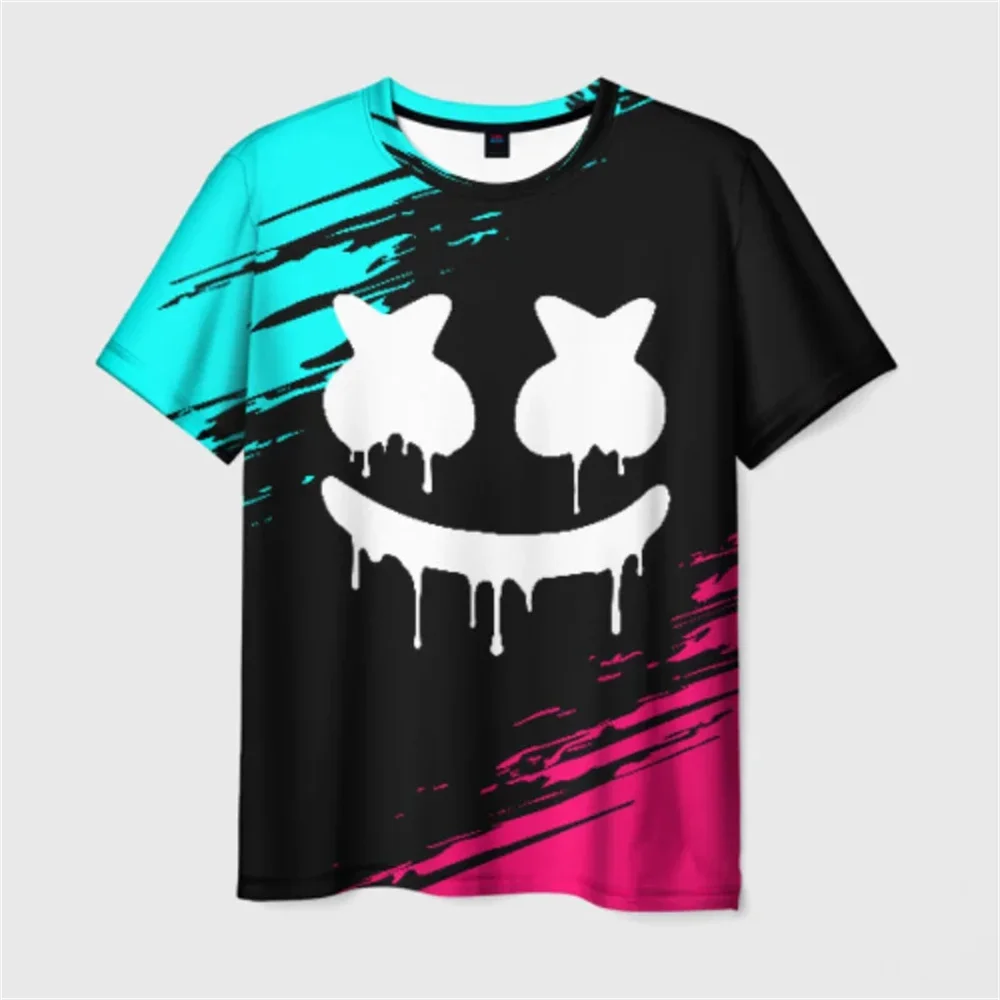 2024 Street Fashion T-Shirt Hip Hop 3d Print Top Tee T Shirt Men Micro Elastic Loose Breathable T Shirt Men Clothing Summer