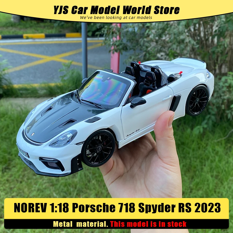

NOREV 1:18 Porsche 718 Spyder RS 2023 die cast model Car model Static decoration Holiday gift collection