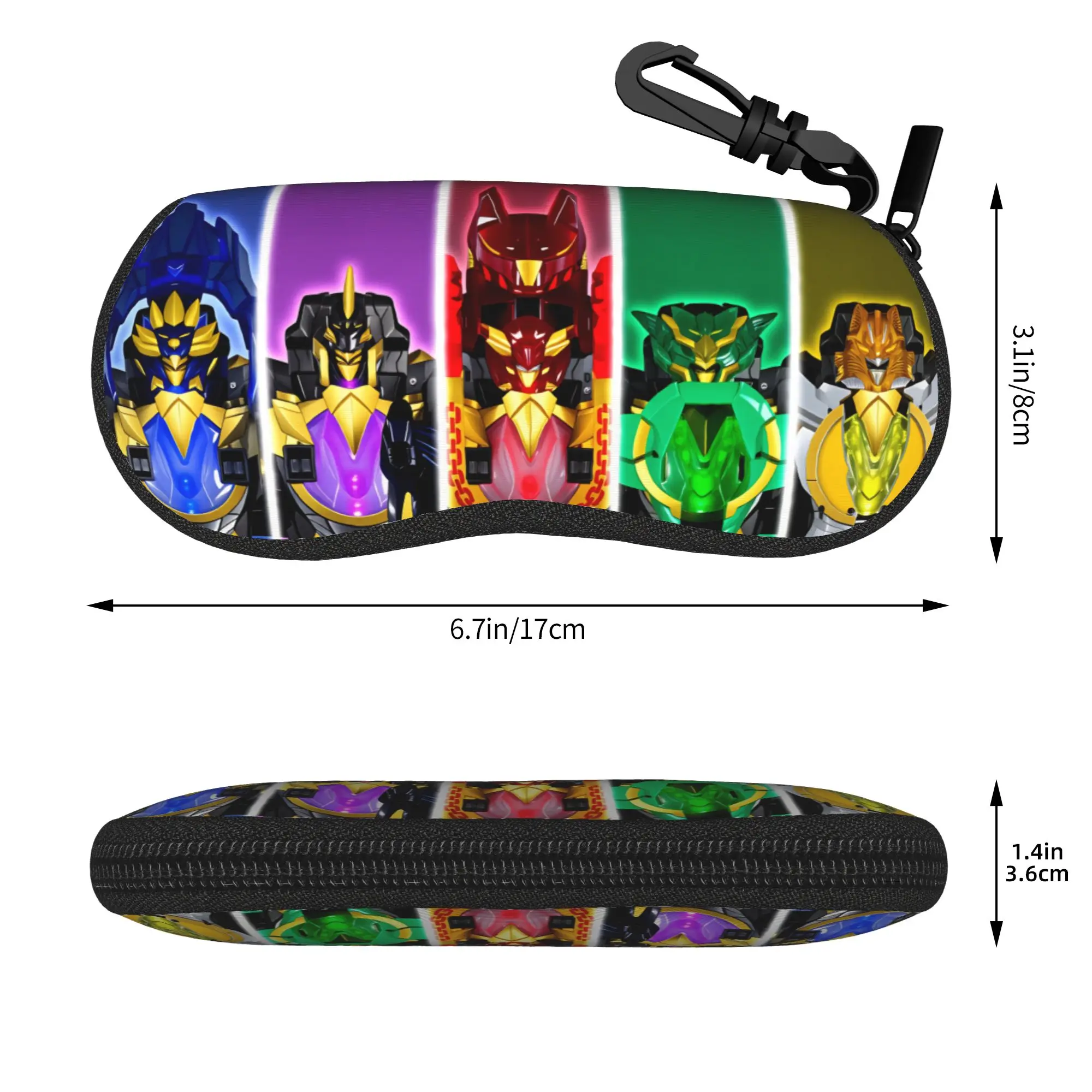 Gozyu Red Super Sentai Gozyu Blue Eyeglass Glasses Case Women Men Soft Gozyu Yellow Green Black Sunglasses Protective Pouch - view 4