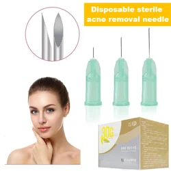 Petite aiguille jetable indolore, micro-plastique médical, injection cosmétique, stérile, chirurgical, 34G, 4mm, 32G, 4mm, 25mm, 30G, 50 pièces