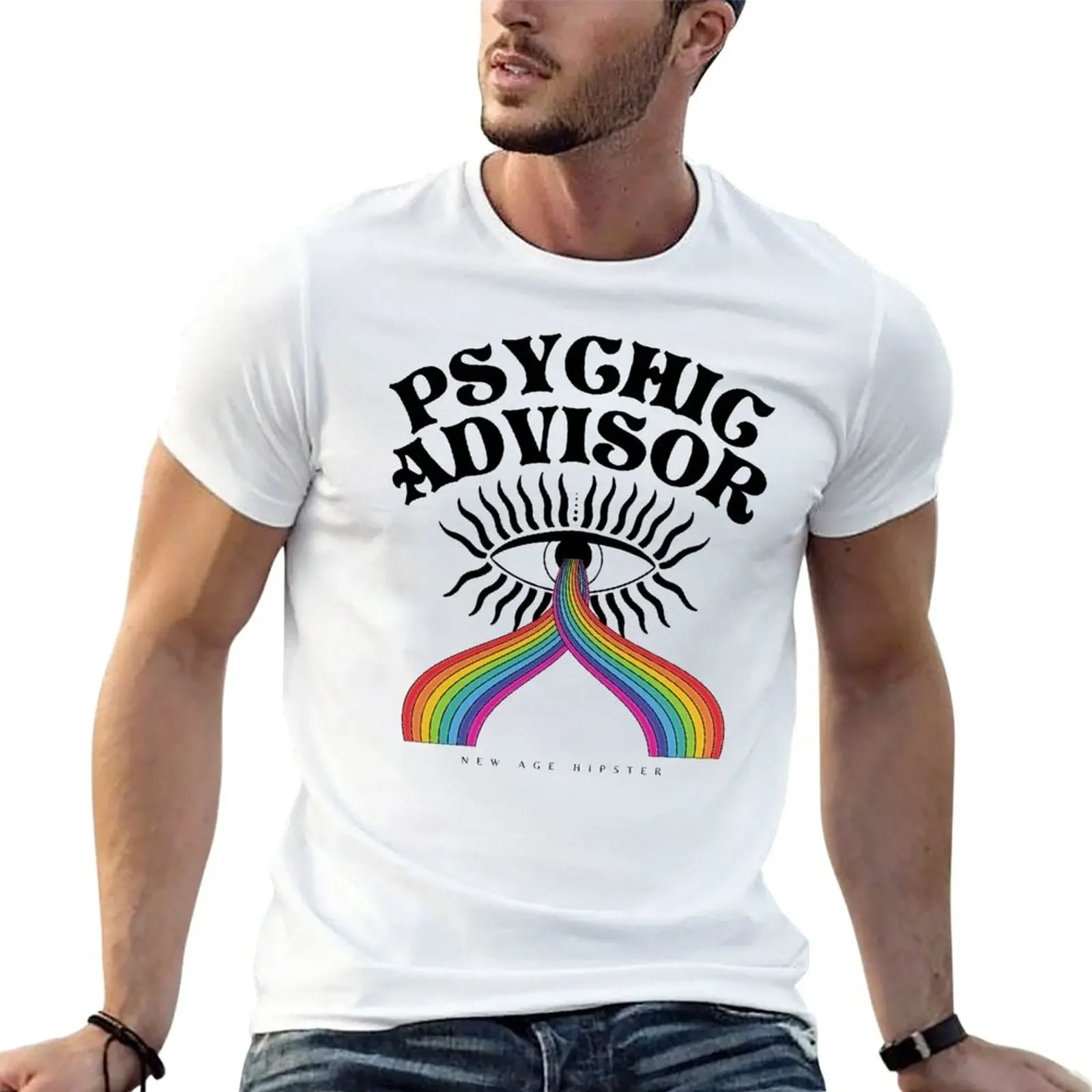 New Psychic Advisor T-Shirt Short sleeve tee anime clothes Aesthetic clothing mens champion t shirts