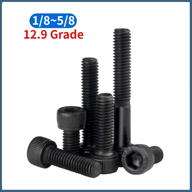 BSW 1/8-40 5/32-32 3/16-24 1/2-12 5/8-11 12.9 Grade Carbon Steel Hexagon Hex Socket Cap Head Screw Allen Bolt