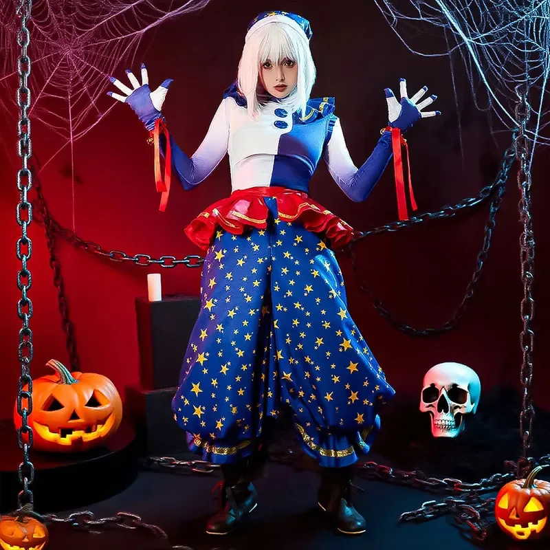 Moondrop جوكر أزياء تنكرية لعبة الأمن خرق دور اللعب موحدة هالوين كرنفال حفلة خلع الملابس للرجال النساء mj:3