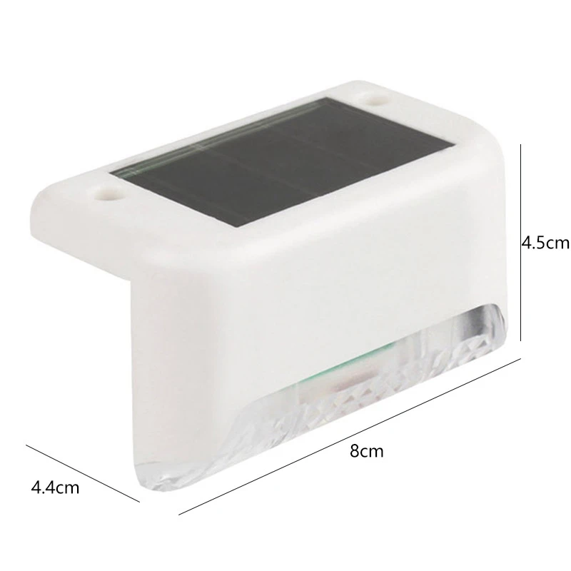 LED 태양광 경로 계단 조명, 야외 정원 마당 울타리 벽 조경 램프, 안뜰용 태양광 조명, 4 개