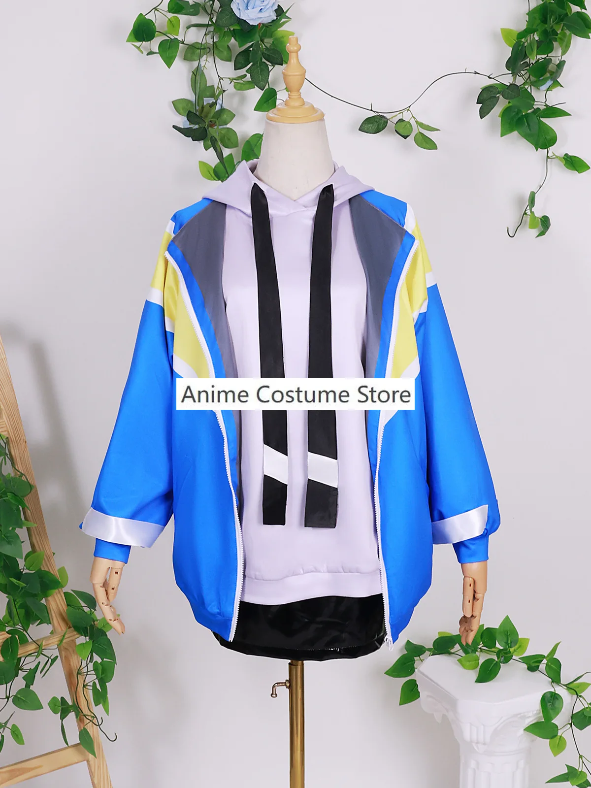 أنيمي قناديل البحر تأثيري زي مع شعر مستعار ، كانو ، لا يمكن السباحة في الليل ، الزي ، معطف ، تنورة ، قبعة ، فكرة جديدة ، زوكي أوتشي ، كانو