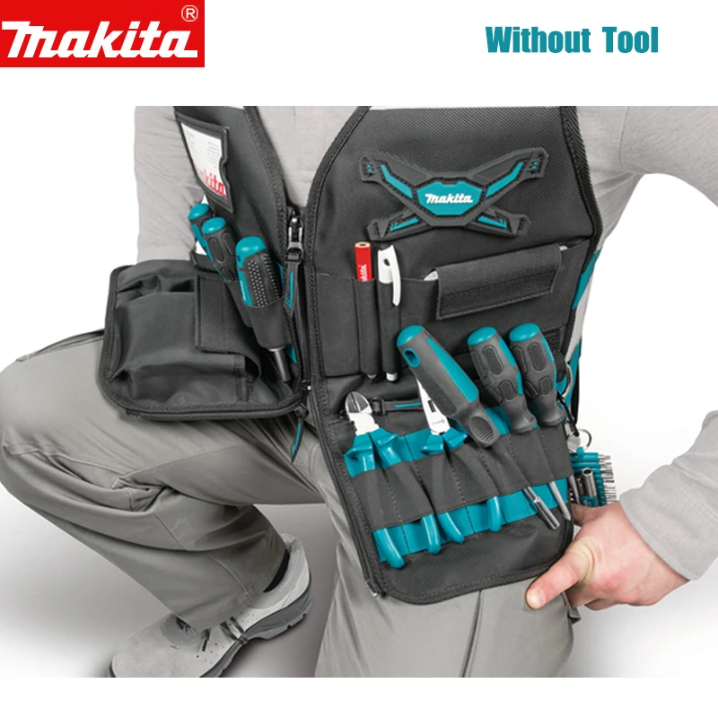 Makita E-05636 Electrician Carpenter Work Vest Multi-functional Electrician Hardware Storage Bag Tool Vests Adjustable Pockets