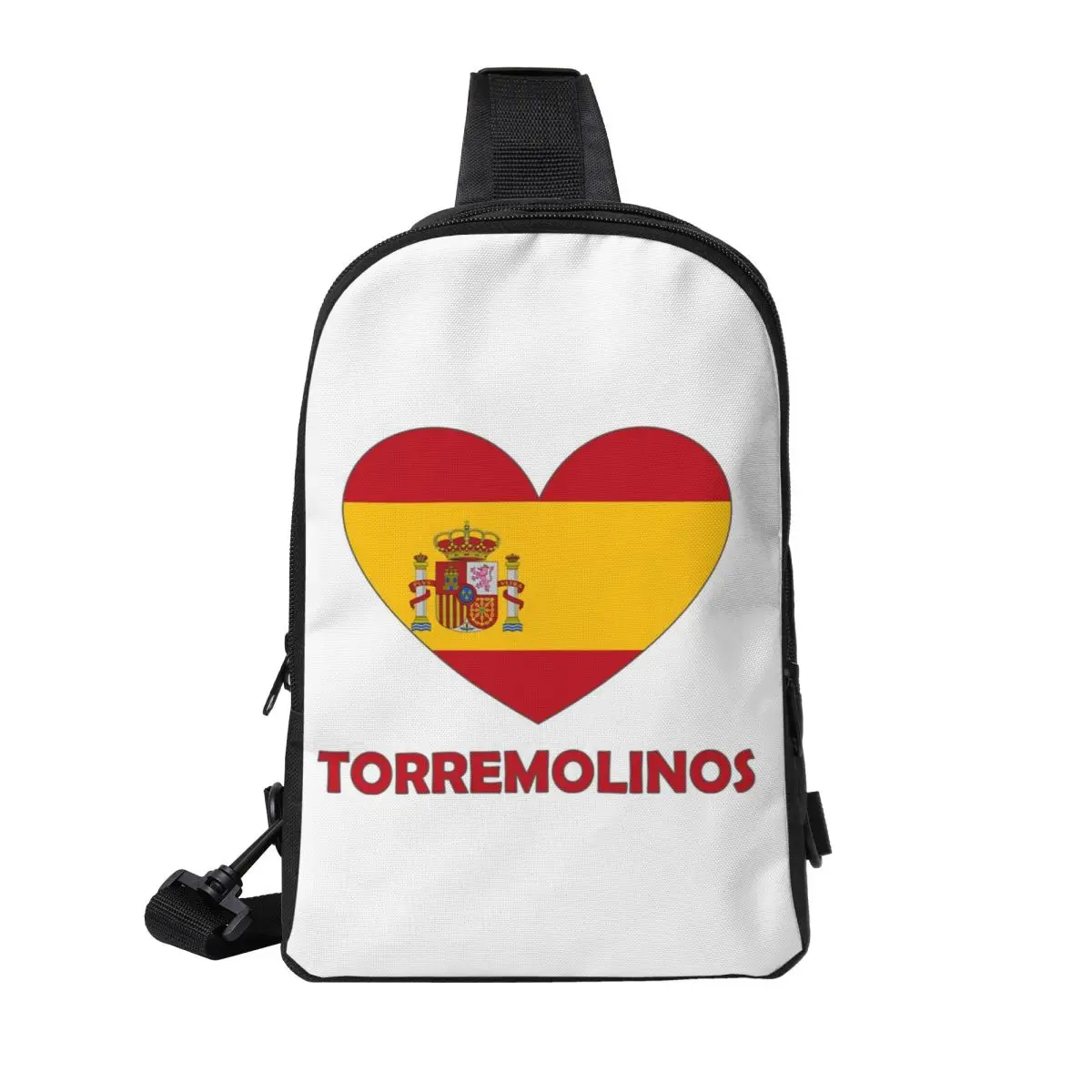 

Флаг сердца Любовь Torremolinos Испания нагрудная сумка мужской слинг рюкзак через плечо нагрудная сумка дорожный походный рюкзак сумка на плечо