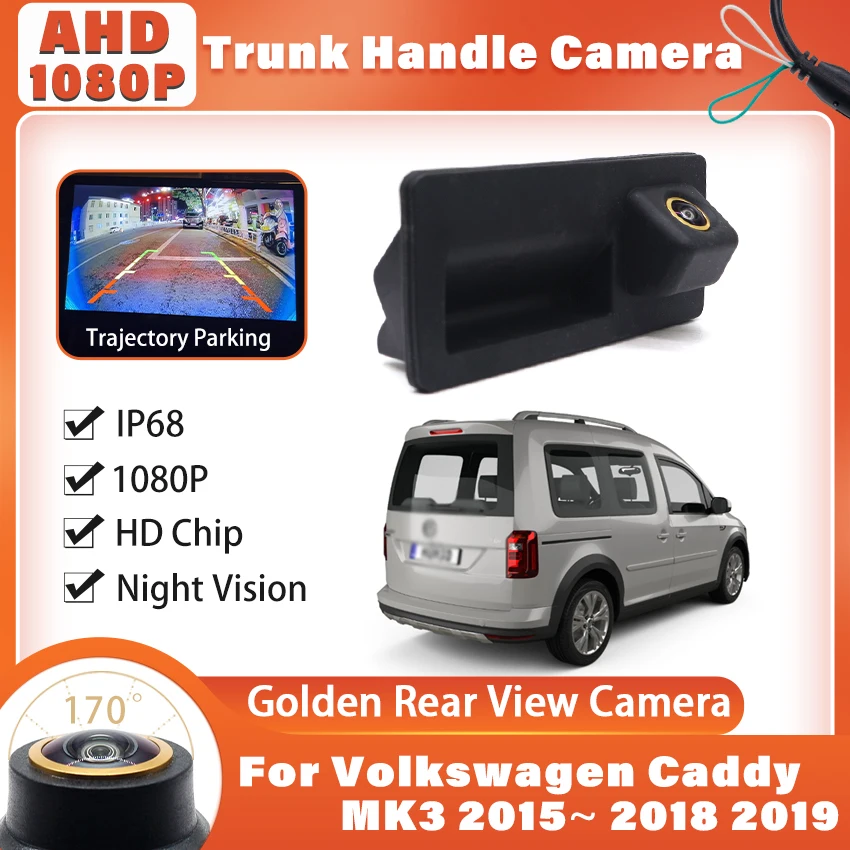 AHD سيارة الجذع مقبض الكاميرا ل Volkswagen العلبة MK3 2015 2016 2017 2018 2019 ليلة Visioin مقاوم للماء احتياطية كاميرا الرؤية الخلفية #1