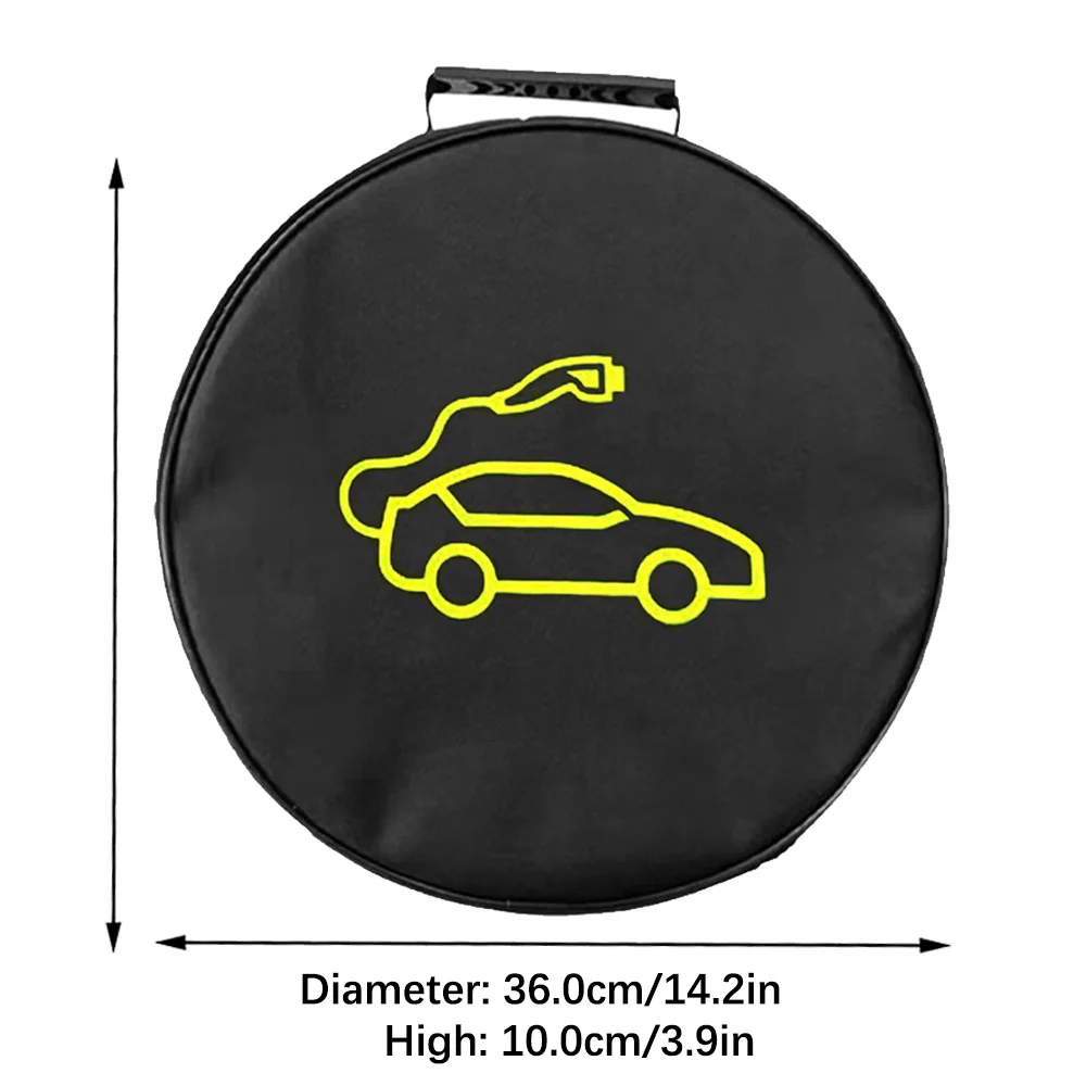 New Car Charging Cable Storage Bag Carry Bag For Electric Vehicle Charger Plugs Sockets Jumper Cable Equipment Container Storage