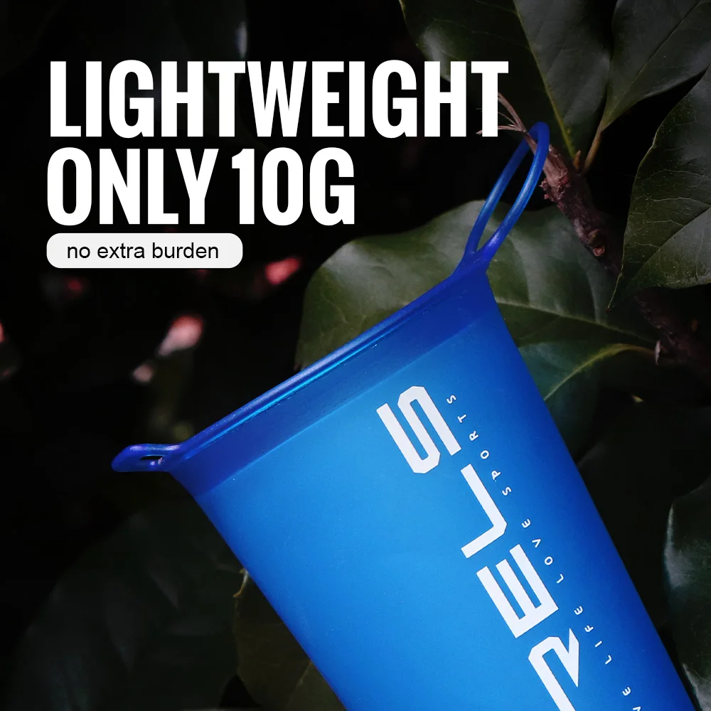 WRELS 200ml Collapsible Cup TPU Running Water Cup Foldable Reusable Protable for Running Climbing Marathon-BPA Free Water Cup