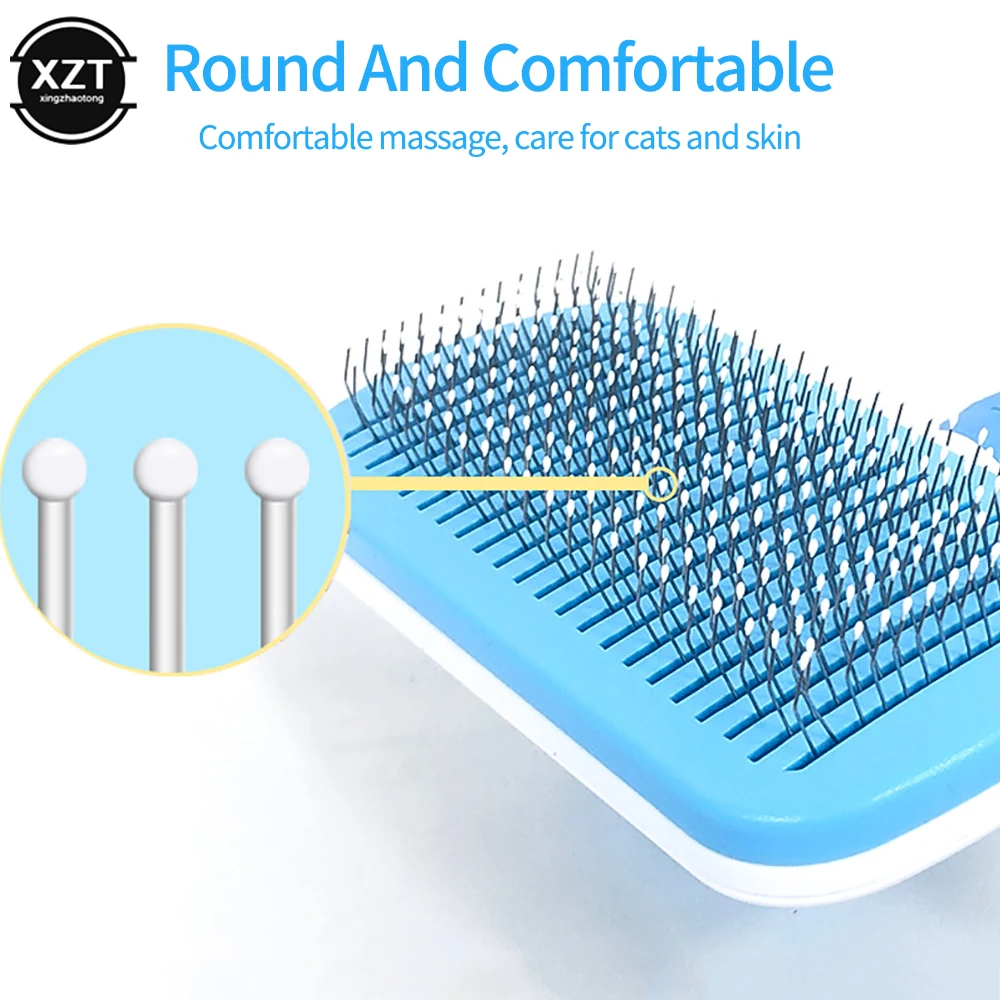 Pet Dog Brush Cat Comb Self Cleaning Pet Hair Remover Brush For Dogs Cats Grooming Tools Pets Dematting Comb Dogs Accessories