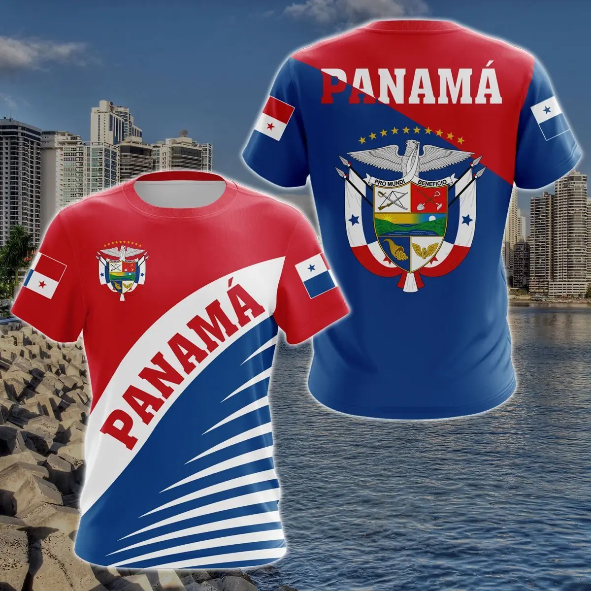 Panama Emblem Custom Name Unisex T-shirts Loose Oversized Pullover Tops Summer Sportswear Casual Tees For Men Women And Kids