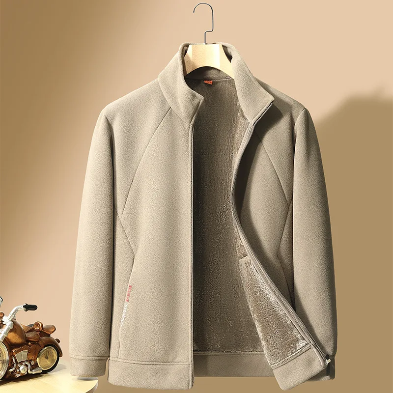 

Men's Jacket Casual Windproof Warm Cold-Proof Thickened Coat Winter Windproof Stand Collar Zipper Jackets