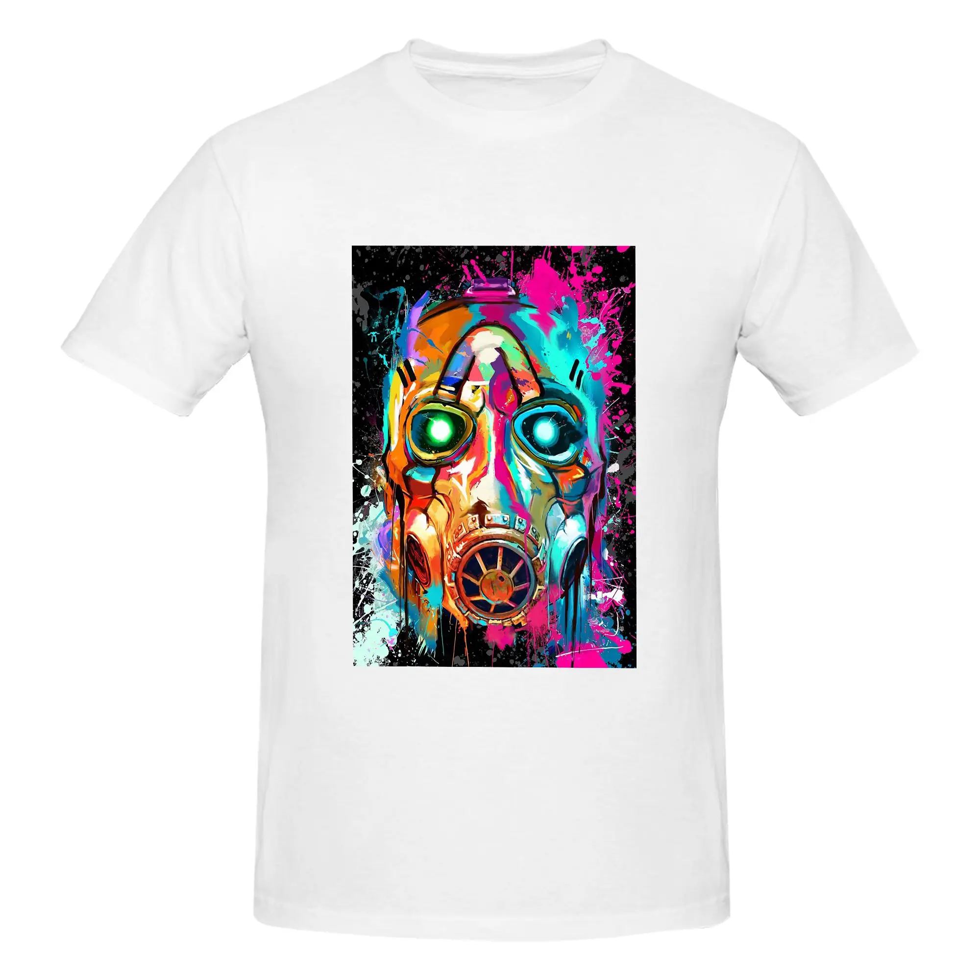 B-Borderlands Shooting Game gaming Men T-Shirt Double Sided Plus Size T Shirts Men's Crew Neck Cotton Tees Short Summer Male