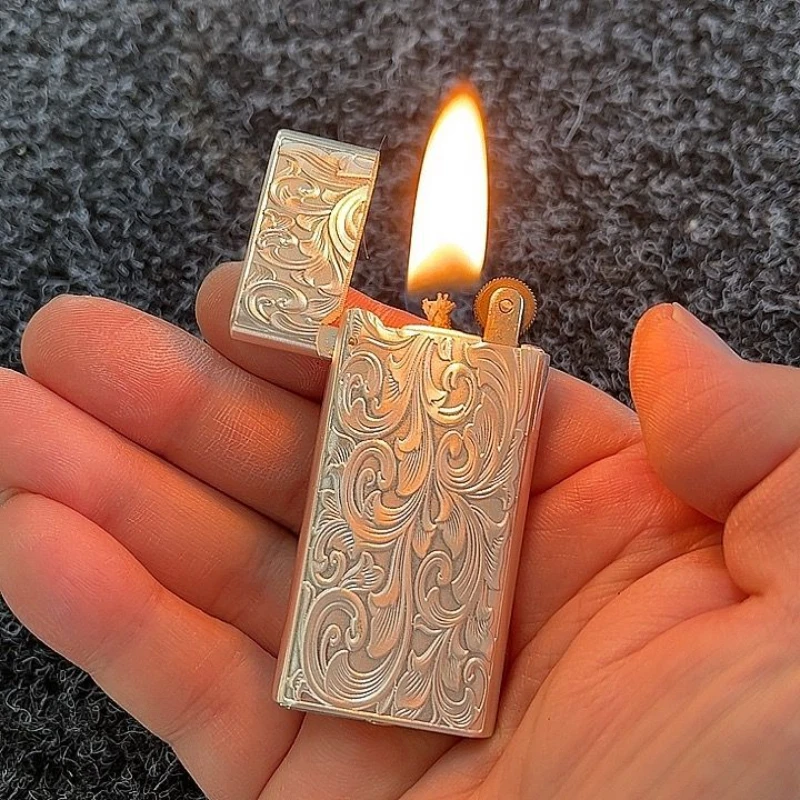 New ZD602-603 Slim Portable Metal Open Fire Kerosene Lighter Personalized and Creative Lighter Small Tools and Gifts Wholesale