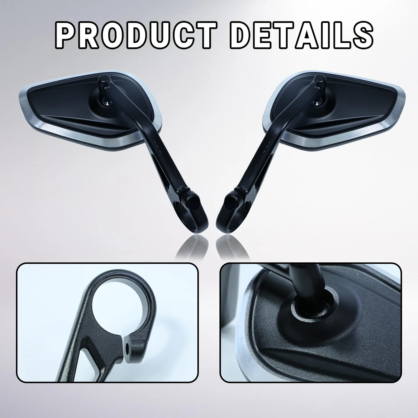 For Triumph Rocket 3 Street Triple S 765 765RS 765R Motorcycle Handlebar Rear View Mirrors Rocket 3 Handlebar Rotatable Mirrors image 6