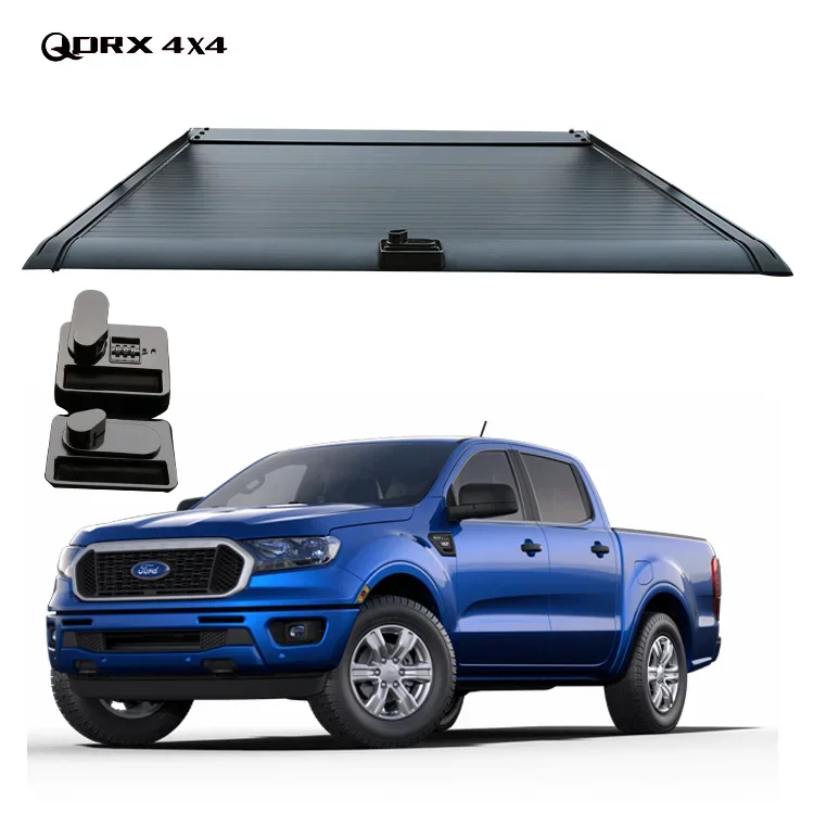 Hot Selling  Aluminium  Manual Roll Up Tonneau Cover for Truck Bed Tonneau Cover Ford Ranger Xlt 2020