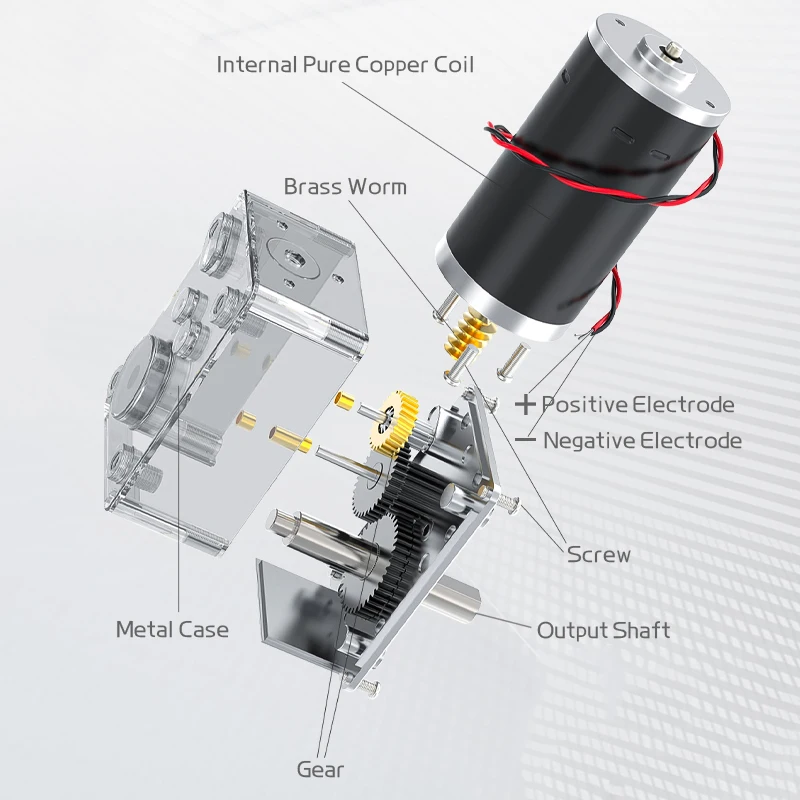 5840-31ZY Worm Gear Motor DC 12V 24V 7RPM~470RPM Slow Speed Adjustable Miniature Small Motor High Torque High Power