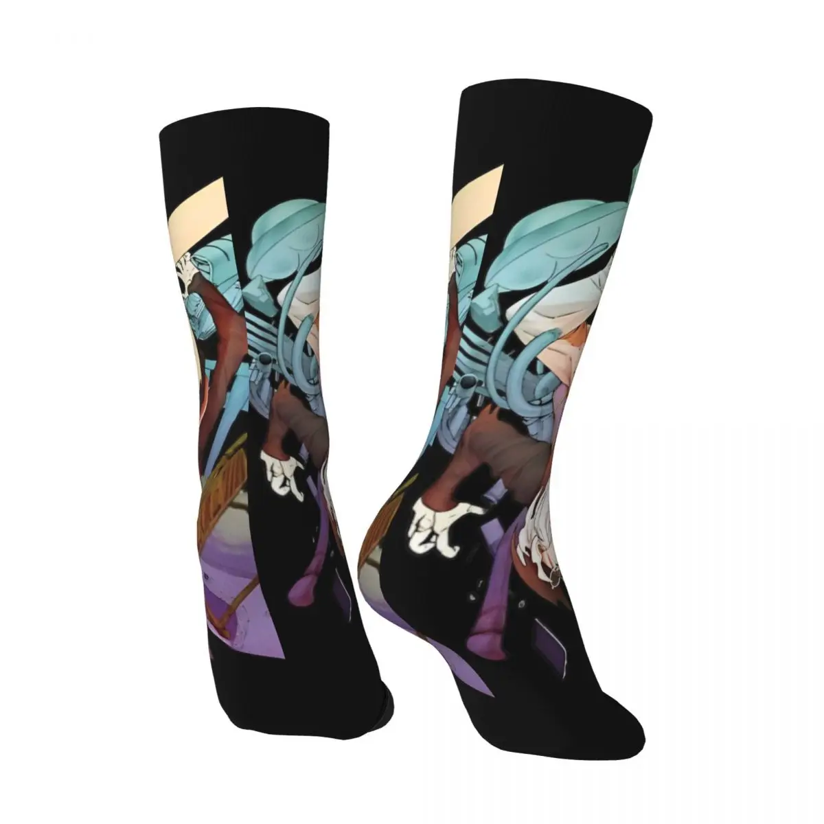 Calcetines de Anime Dandadan-OkarunMomo, medias informales para hombre, calcetines de escalada transpirables, calcetines antideslizantes de diseño de invierno