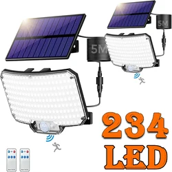 Luz Solar para exteriores, Sensor de movimiento superbrillante, lámpara LED de pared para jardín de gran potencia, resistente al agua IP65, 3 modos de trabajo