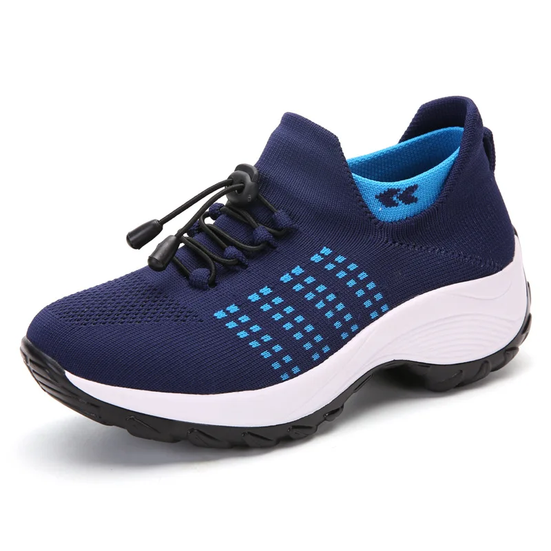 Breathable Shoes Trendy Lightweight Socks Sports Running Shoes Women Shoes Ghost Step Dance Shoes Drawstring Walking