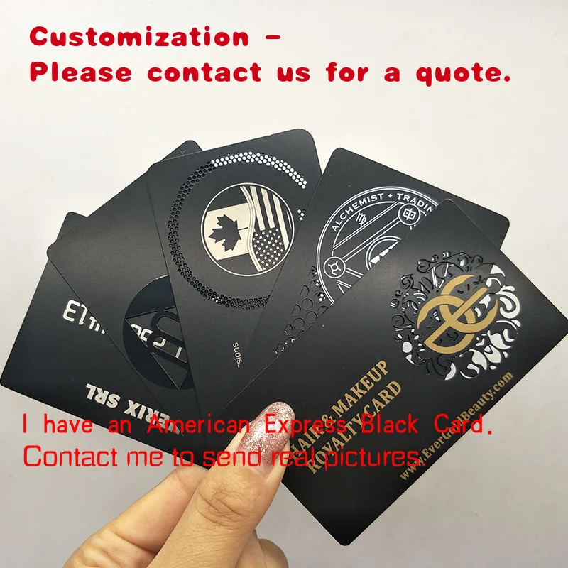 

custom.Custom Stainless Steel Business Card Laser Cut Matt Black Metal Card