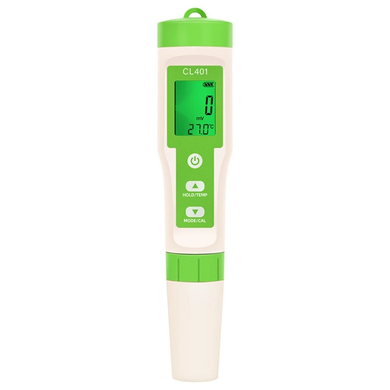 A81M New 4-In-1 Water Quality Detector ORP Temperature Chlorine H2 CL Swimming Pool Hydroponic Aquariums Quality Tester