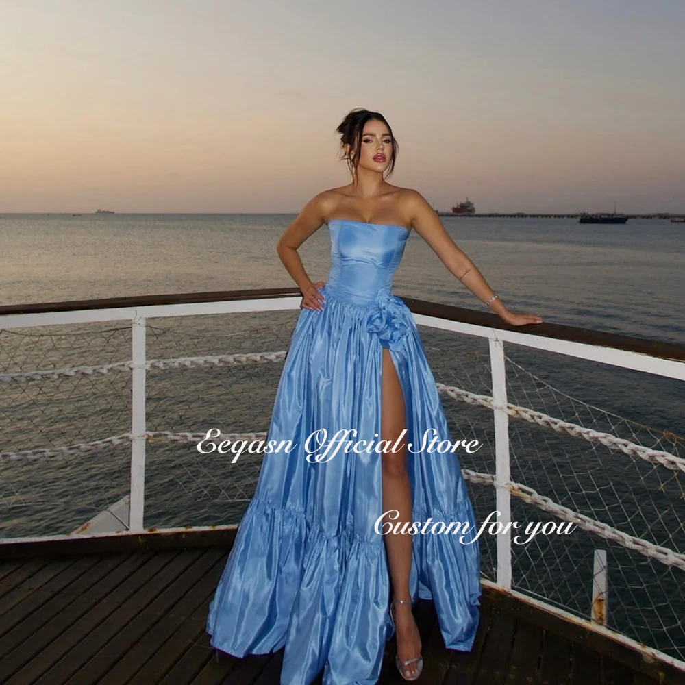 Luxury Evening Dresses 2026 Women\'s Dress Robe Grace Robes De Wedding A Line Satin Split Special Occasion Dresses Customized