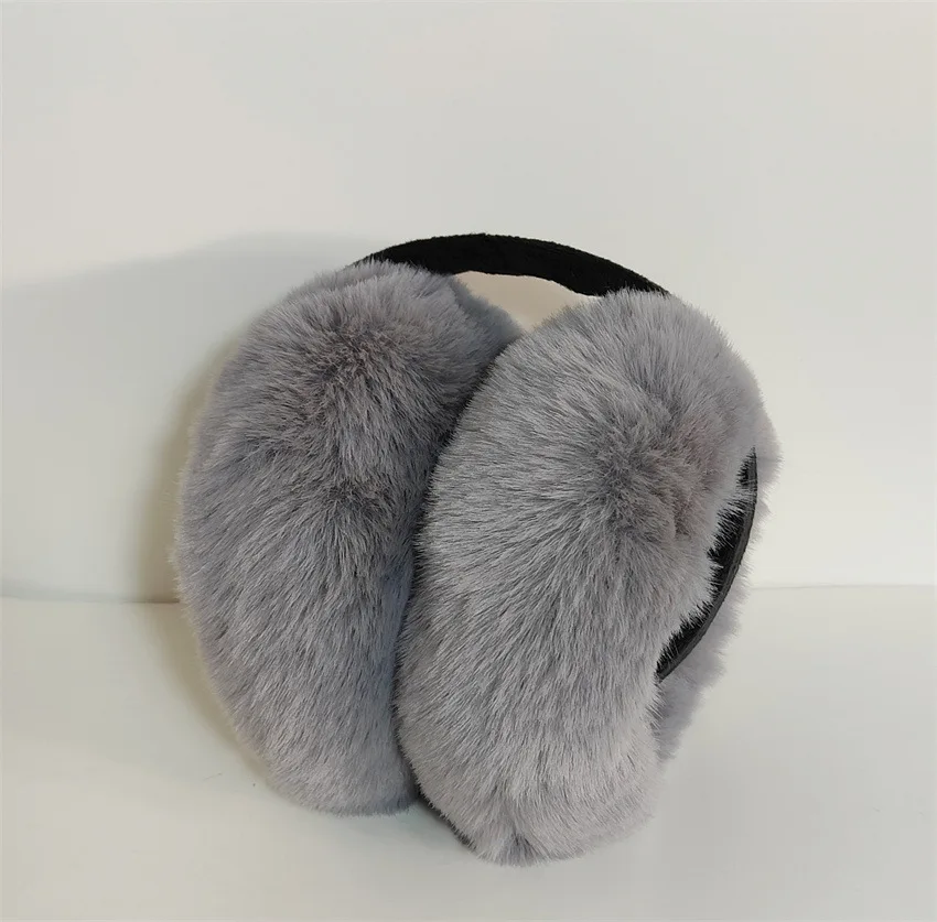 Foldable Earmuffs Stylish Plush Ear Warmers Women Ear Muffs Foldable Winter Earmuffs For Fishing Cycling Winter