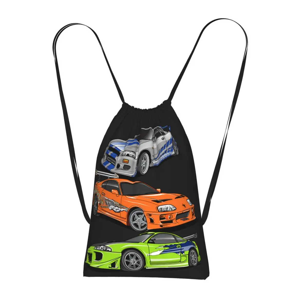 Movie Fast And Furious Brian O'connor Drawstring Backpack Sports Gym Bag Portable Travel Drawstring Bag for Men Women